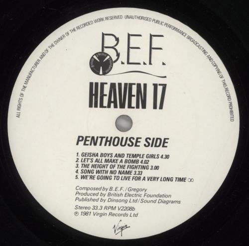 Heaven 17 Penthouse And Pavement vinyl LP album (LP record) UK H17LPPE676922
