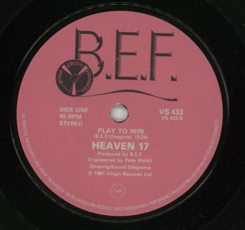 Heaven 17 Play To Win 7" vinyl single (7 inch record / 45) UK H1707PL171921