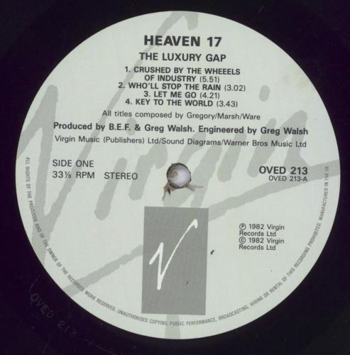 Heaven 17 The Luxury Gap vinyl LP album (LP record) UK H17LPTH831368