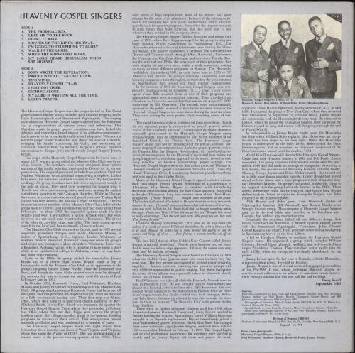 Heavenly Gospel Singers Heavenly Gospel Singers vinyl LP album (LP record) UK Q6YLPHE708857