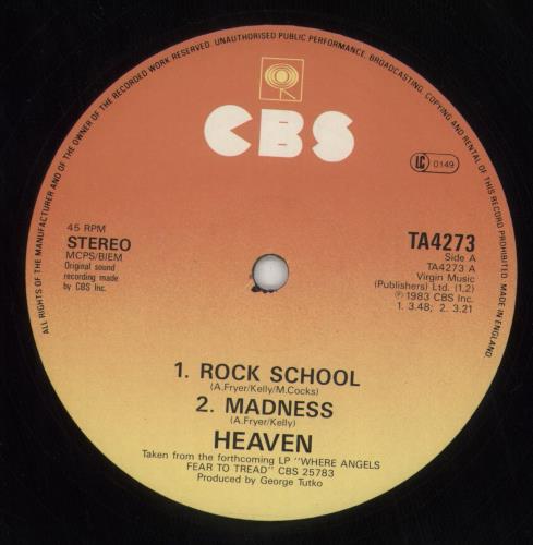 Heaven Rock School 12" vinyl single (12 inch record / Maxi-single) UK 66B12RO849476