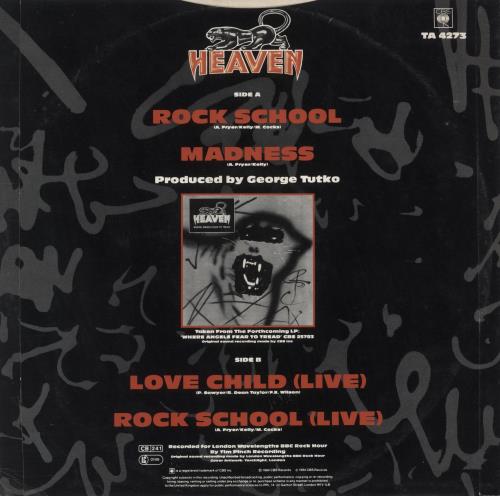 Heaven Rock School 12" vinyl single (12 inch record / Maxi-single) UK 66B12RO849476
