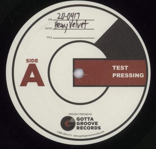 Heavy Velvet Sessions - Test Pressing vinyl LP album (LP record) US -IJLPSE892712