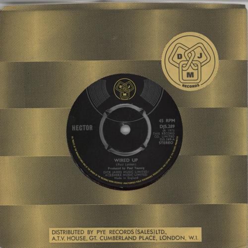 Hector (Glam) Wired Up 7" vinyl single (7 inch record / 45) UK ZWC07WI720560
