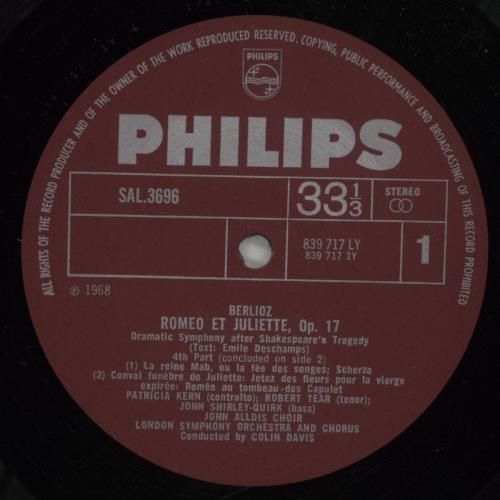 Hector Berlioz Berlioz: Romeo Et Juliette Vinyl Box Set UK B76VXBE880657