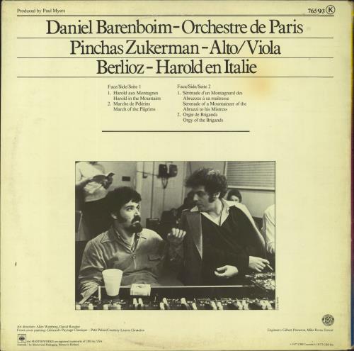 Hector Berlioz Harold En Italie vinyl LP album (LP record) German B76LPHA799968