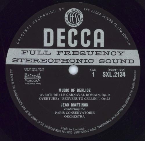 Hector Berlioz Music Of Berlioz vinyl LP album (LP record) UK B76LPMU782541