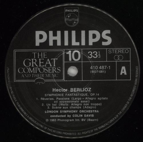 Hector Berlioz Symphonie Fantastique Opus 14 + Magazine vinyl LP album (LP record) UK B76LPSY875121