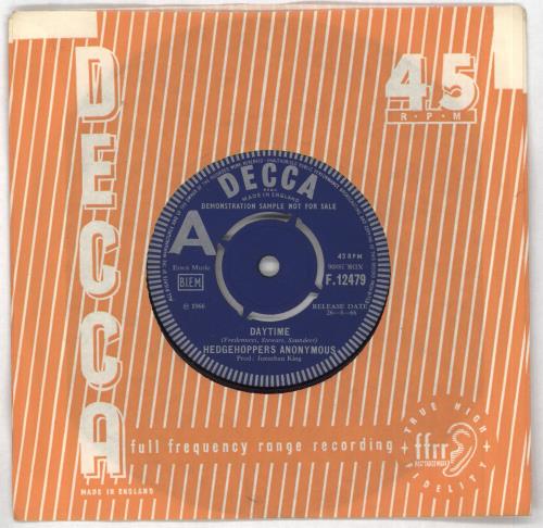 Hedgehoppers Anonymous Daytime - A Label 7" vinyl single (7 inch record / 45) UK 0E507DA730312
