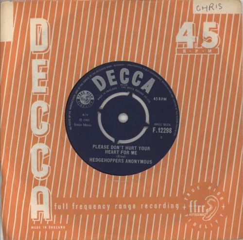 Hedgehoppers Anonymous Don't Push Me 7" vinyl single (7 inch record / 45) UK 0E507DO851379