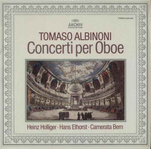 Heinz Holliger Tomaso Albinoni: Concerti Per Oboe vinyl LP album (LP record) German 3JILPTO643089