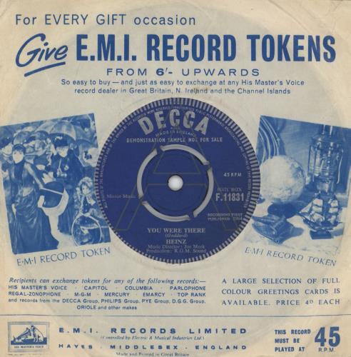 Heinz You Were There 7" vinyl single (7 inch record / 45) UK ZNI07YO777755