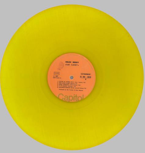 Helen Reddy Ear Candy - Yellow Vinyl vinyl LP album (LP record) Italian HRELPEA822171