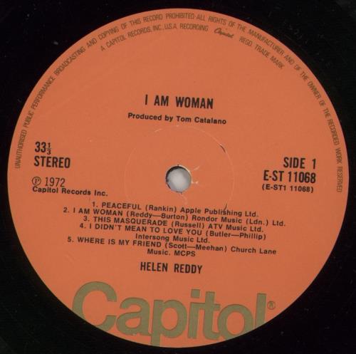 Helen Reddy I Am Woman vinyl LP album (LP record) UK HRELPIA570695