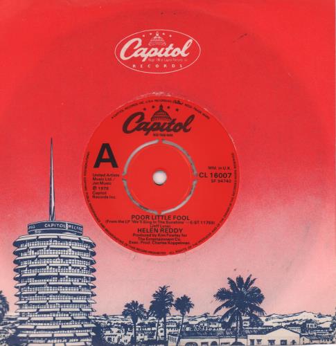 Helen Reddy Poor Little Fool 7" vinyl single (7 inch record / 45) UK HRE07PO662917