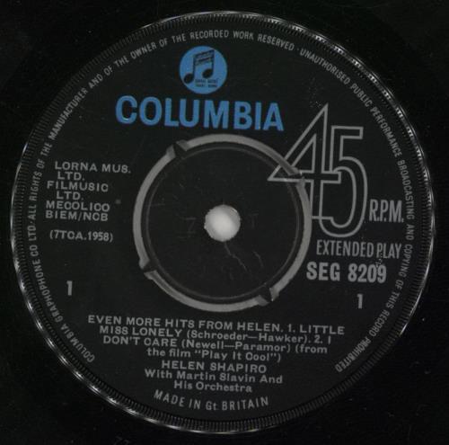 Helen Shapiro Even More Hits For Helen 7" vinyl single (7 inch record / 45) UK HES07EV709114