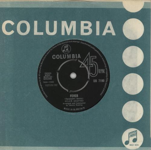 Helen Shapiro Fever 7" vinyl single (7 inch record / 45) UK HES07FE875659
