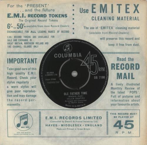 Helen Shapiro Fever 7" vinyl single (7 inch record / 45) UK HES07FE875659