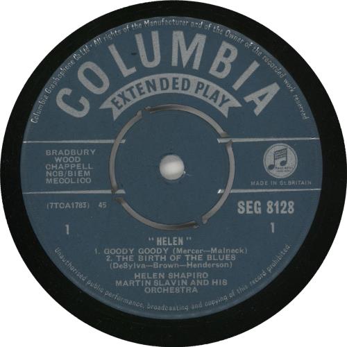 Helen Shapiro Helen - 'Smiling' Sleeve 7" vinyl single (7 inch record / 45) UK HES07HE375686