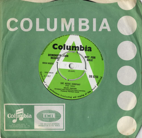 Helen Shapiro She Needs Company 7" vinyl single (7 inch record / 45) UK HES07SH587094