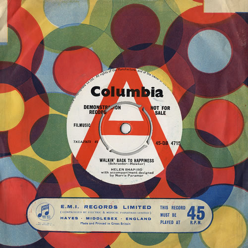 Helen Shapiro Walkin' Back To Happiness 7" vinyl single (7 inch record / 45) UK HES07WA478766