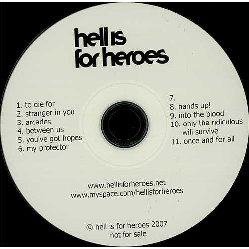 Hell Is For Heroes Hell Is For Heroes CD-R acetate UK H/HCRHE407360