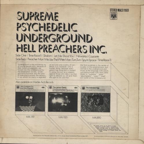 Hell Preachers Inc. Supreme Psychedelic Underground vinyl LP album (LP record) UK HJMLPSU516013