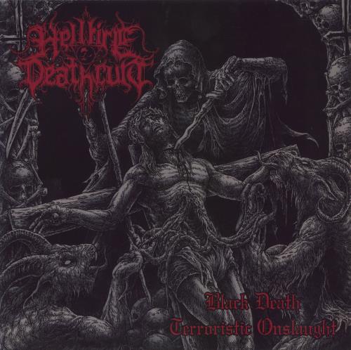 Hellfire Deathcult Black Death Terroristic Onslaught - Red Vinyl vinyl LP album (LP record) Spanish 5-5LPBL818626