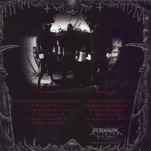 Hellfire Deathcult Black Death Terroristic Onslaught - Red Vinyl vinyl LP album (LP record) Spanish 5-5LPBL818626