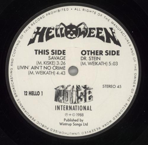 Helloween Dr Stein 12" vinyl single (12 inch record / Maxi-single) UK HLO12DR144024