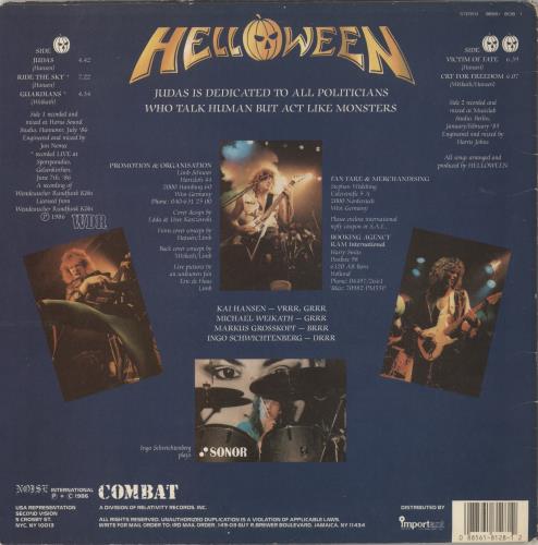 Helloween Judas 12" vinyl single (12 inch record / Maxi-single) US HLO12JU672235