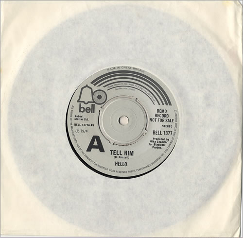 Hello Tell Him 7" vinyl single (7 inch record / 45) UK HL007TE480006