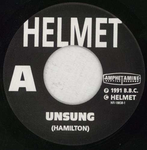 Helmet Unsung - Black Vinyl 7" vinyl single (7 inch record / 45) US HLM07UN852804