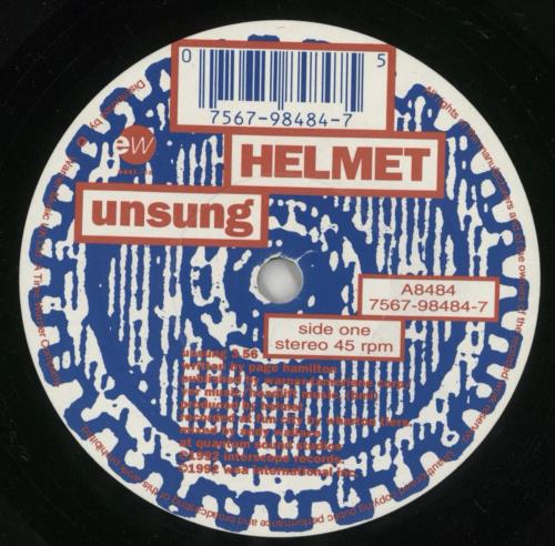 Helmet Unsung 7" vinyl single (7 inch record / 45) UK HLM07UN869783