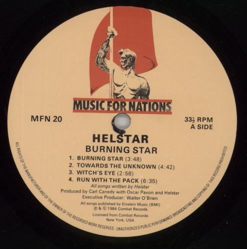Helstar Burning Star vinyl LP album (LP record) UK I8LLPBU674389