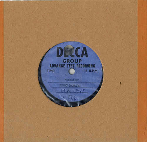 Henry Mancini Charade acetate UK MNCATCH628626
