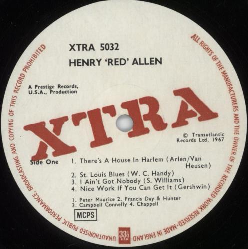 Henry 'Red' Allen Mr Allen vinyl LP album (LP record) UK HNQLPMR331495