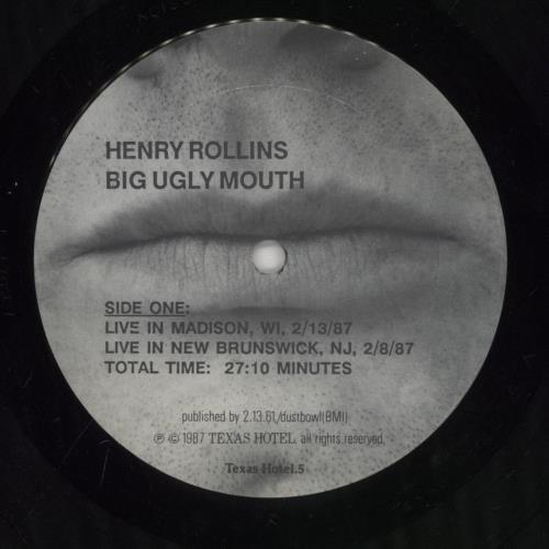 Henry Rollins Big Ugly Mouth vinyl LP album (LP record) Canadian HRYLPBI392641