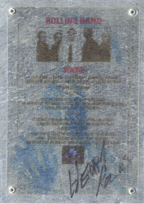 Henry Rollins Starve - Autographed Metal Plaque memorabilia US HRYMMST478208