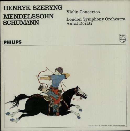 Henryk Szeryng Mendelssohn / Schumann: Violin Concertos vinyl LP album (LP record) UK IHNLPME650179