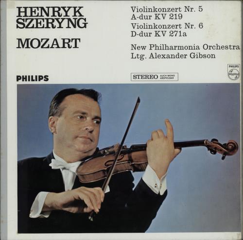 Henryk Szeryng Mozart: Violin Concerto No.5 In A / Violin Concerto No.6 In D vinyl LP album (LP record) Dutch IHNLPMO762611