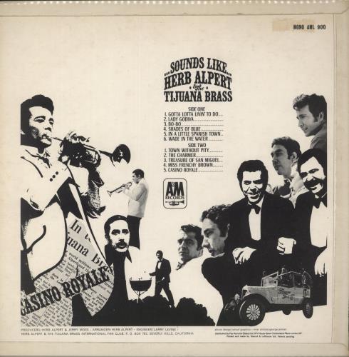 Herb Alpert ... Sounds Like ... vinyl LP album (LP record) UK HBALPSO543474