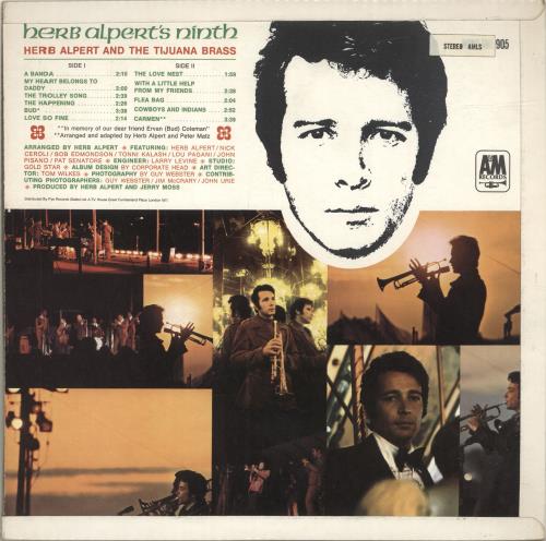 Herb Alpert Herb Alpert's Ninth vinyl LP album (LP record) UK HBALPHE693431