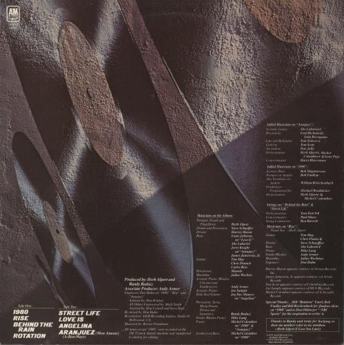 Herb Alpert Rise vinyl LP album (LP record) UK HBALPRI285334