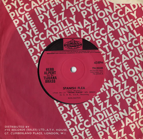 Herb Alpert Spanish Flea - Solid 7" vinyl single (7 inch record / 45) UK HBA07SP511832