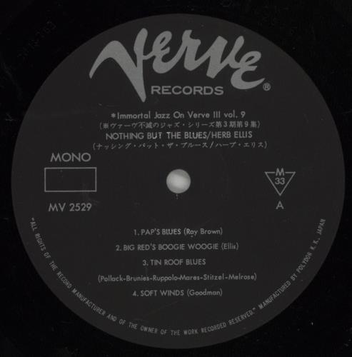 Herb Ellis Nothing But The Blues - 1st vinyl LP album (LP record) Japanese HRBLPNO874900