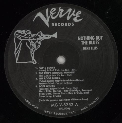 Herb Ellis Nothing But The Blues vinyl LP album (LP record) German HRBLPNO874534