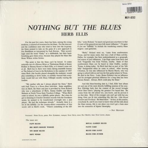 Herb Ellis Nothing But The Blues vinyl LP album (LP record) German HRBLPNO874534