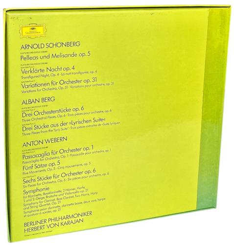 Herbert Von Karajan Schnberg  Berg  Webern Vinyl Box Set German HK3VXSC879754