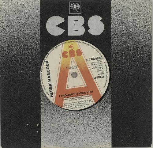 Herbie Hancock I Thought It Was You 7" vinyl single (7 inch record / 45) UK HHA07IT684772